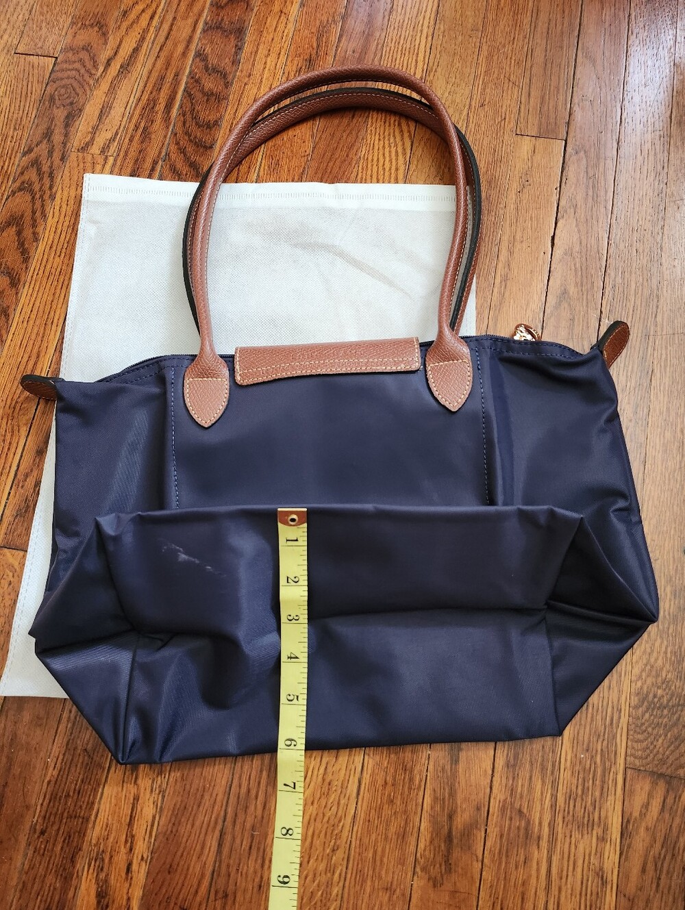 Longchamp Navy Blue MEDIUM tote Bag NWT - Picture 8 of 10